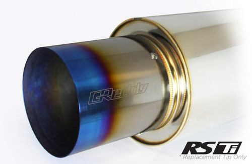 GReddy Burnt Titanium Tip (105mm Dia/150mm Length) for Revolution RS/RS-TI/RS-Race