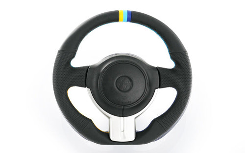 GReddy All-Leather Steering Wheel w/ TRUST 3 Colored Stitching for ZN6 / ZC6