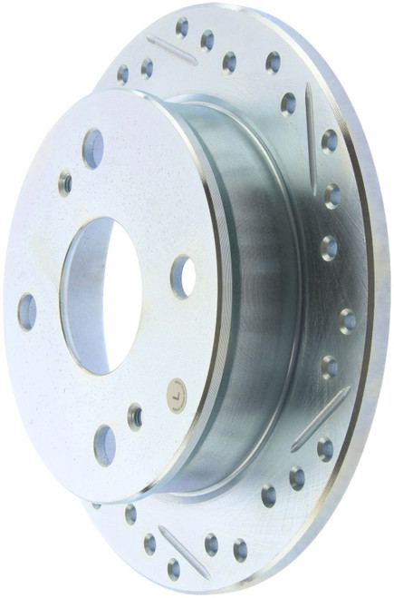Stoptech 85-87 Toyota Corolla Drilled/Slotted Disc Brake Rotor - Left