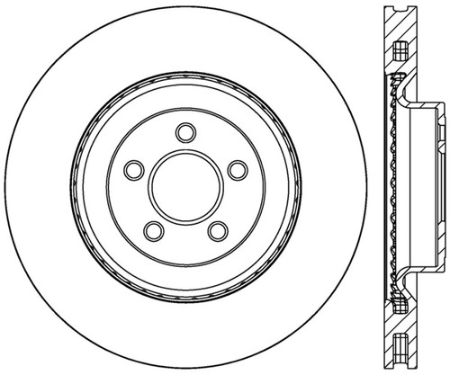 StopTech Cross Drilled Sport Brake Rotor - 2015 Ford Mustang w/ Brembo - Front Right