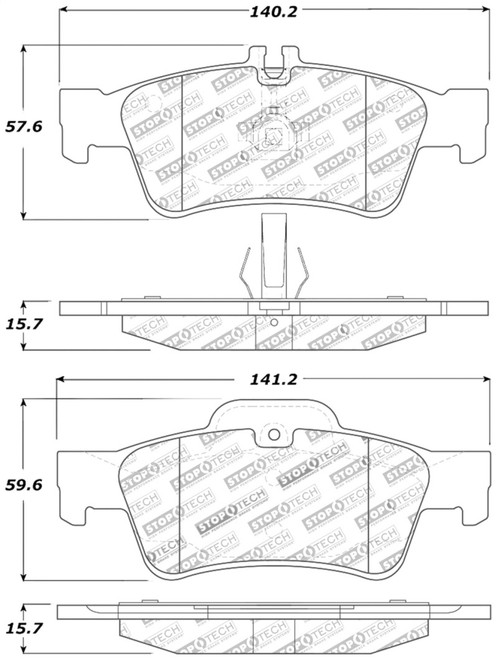 StopTech Street Touring Mercedes Benz Rear Brake Pads