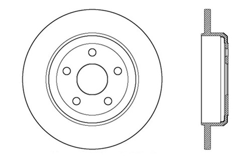 StopTech Drilled Sport Brake Rotor 11-17 Jeep Grand Cherokee (Excludes SRT8) 128.58005L