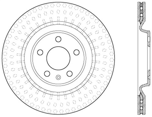 StopTech 12 Audi S4 Rear Right Drilled Rotor