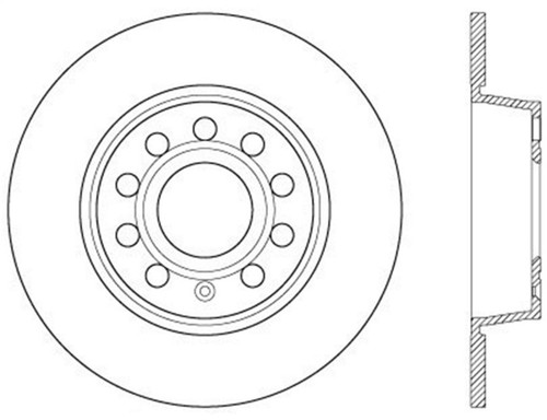 StopTech 10-12 and 15-16 Audi A3/A3 Quattro SportStop Cryo Slotted & Drilled Rear Left Rotor