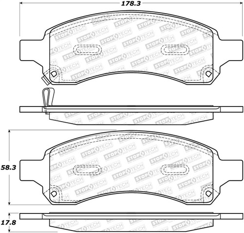 StopTech Street Select Brake Pads - Rear 305.11690