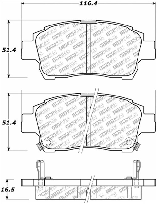 StopTech Street Select Brake Pads - Rear 305.08220