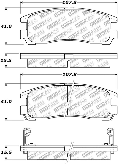 No Longer Available - StopTech Street Select Brake Pads - Rear 305.03830