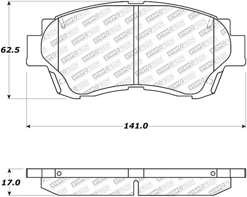 StopTech Street Select Brake Pads - Rear 305.04760