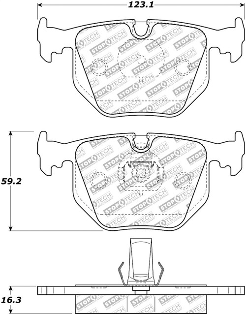 StopTech Street Select Brake Pads - Front 305.06830