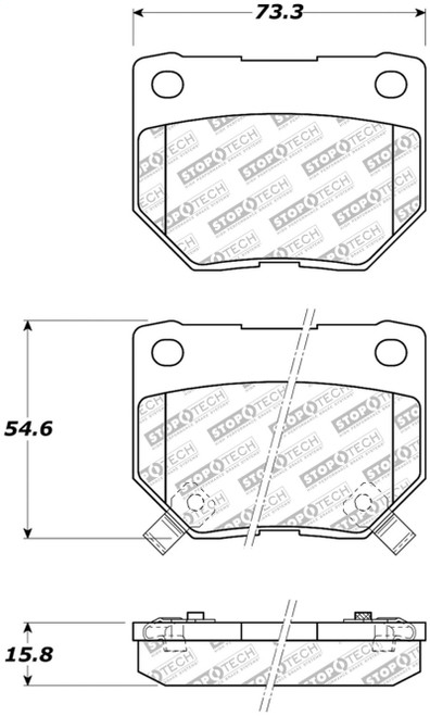 StopTech Street Select Brake Pads - Front/Rear 305.04610