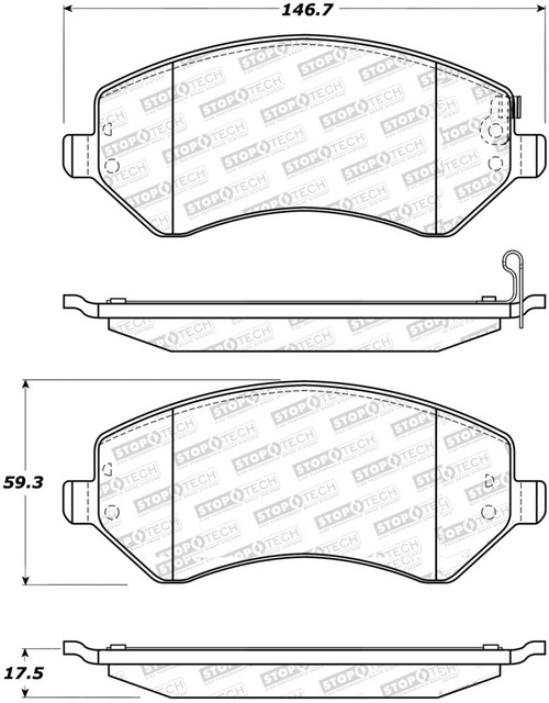 StopTech Street Select Brake Pads 305.08560