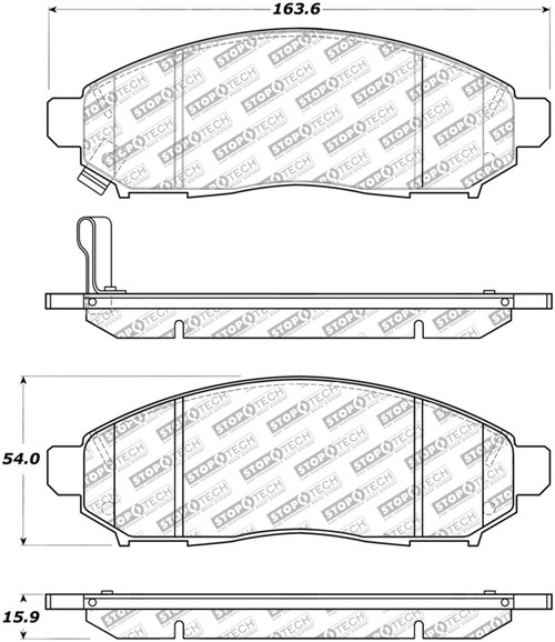 StopTech Street Select Brake Pads - Front 305.10940