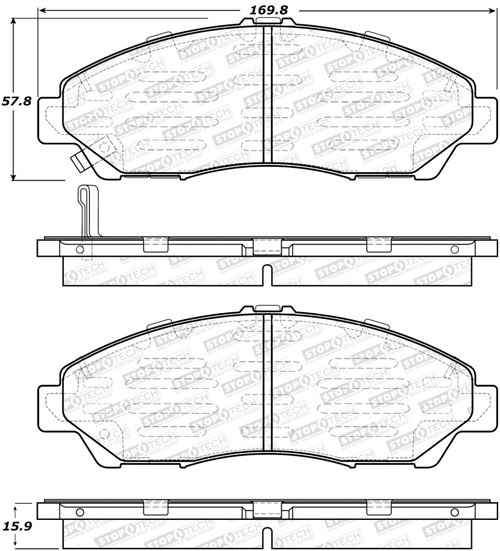 StopTech Street Brake Pads - Front/Rear 308.13780