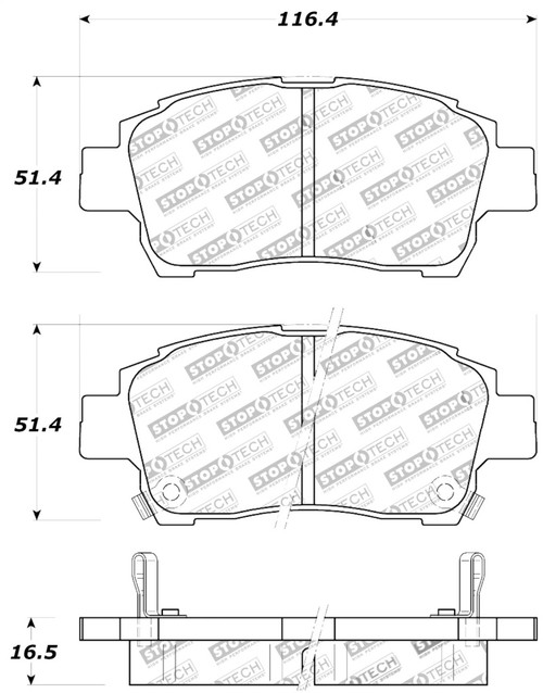 StopTech Performance 00-05 Celica GT-S Rear Brake Pads