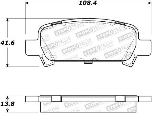 StopTech Sport Brake Pads w/Shims and Hardware - Rear 309.07701