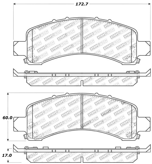 StopTech Sport Brake Pads w/Shims and Hardware - Front 309.09741