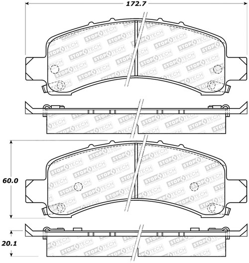 StopTech Sport Brake Pads w/Shims - Front 309.09740