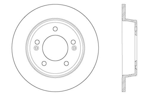 StopTech 15-17 Hyundai Elantra Drilled Rear Left Rotor