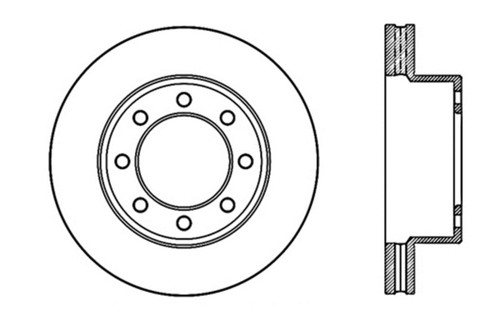 StopTech Slotted & Drilled Sport Brake Rotor 127.67072R
