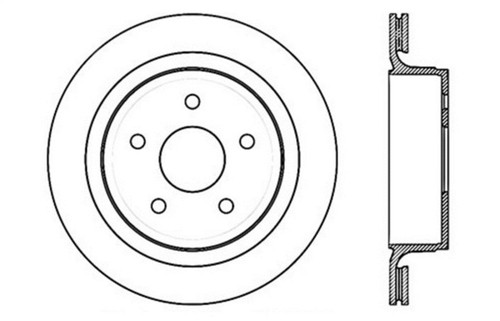 StopTech Slotted & Drilled Sport Brake Rotor 127.67054L
