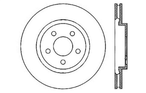 No Longer Available - StopTech 05-09 Chrysler 300 (5.7L V8 exc SRT-8) Rear Right Slotted & Drilled Rotor