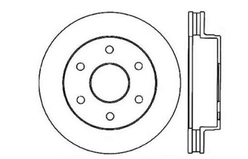 No Longer Available - StopTech 92-00 GMC Suburban 1500 4WD (6 lug) Front Left Slotted & Drilled Rotor