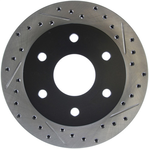 No Longer Available - StopTech 92-00 GMC Suburban 1500 4WD (6 lug) Front Left Slotted & Drilled Rotor