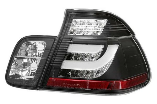 Inventory Clearance - Spyder Black Lightbar Style LED Tail Lights for 2002-2005 BMW 325i/ 328i/ 330i [E46] Sedan