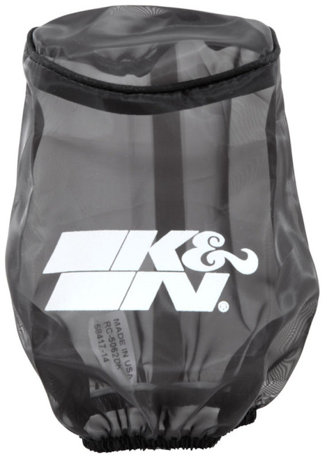 K&N 4.5in Base ID x 3.5in Top ID x 6in H - Black - Round Tapered - Drycharger Air Filter Wrap
