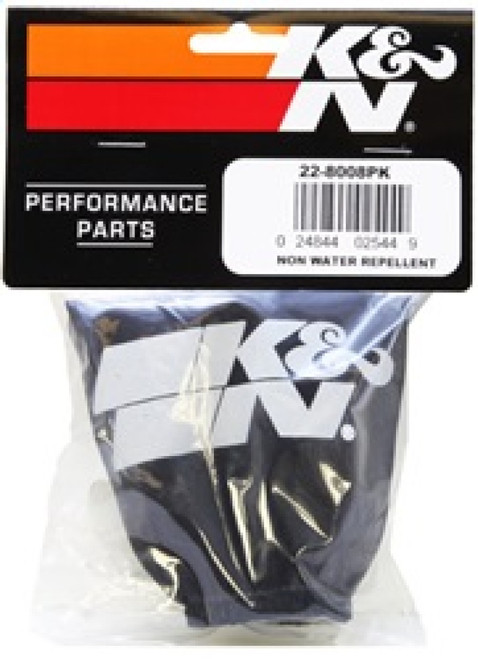 K&N Universal PreCharger Air Filter Wrap Black 22-8008PK