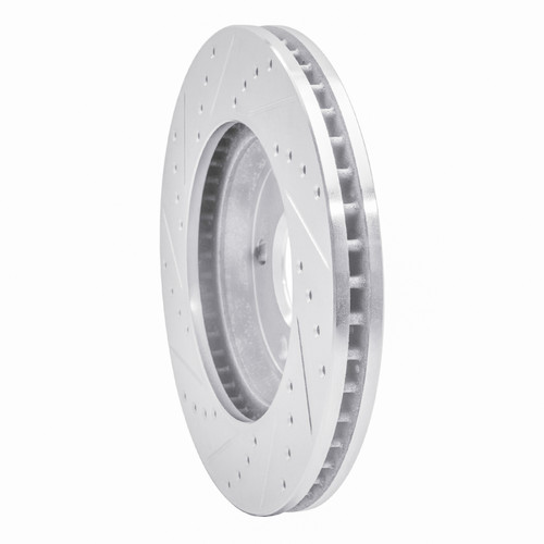 R1 05-05 Buick Park Avenue Front Right Drilled & Slotted Silver Brake Rotor