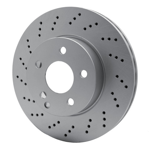 R1 08-15 Mercedes-Benz C250 Front Drilled GeoSPEC Coated Rotor