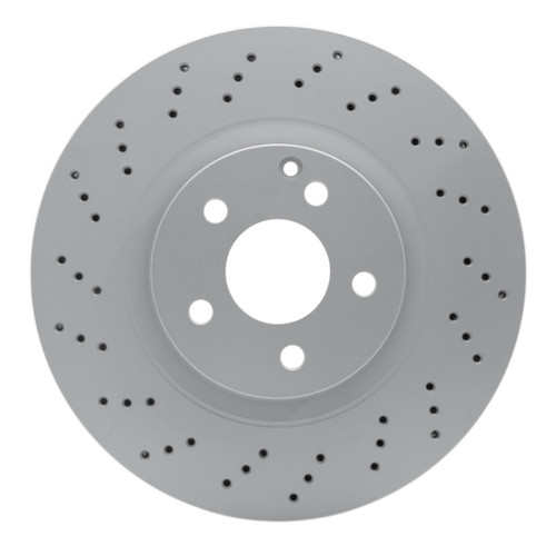 R1 07-13 Mercedes-Benz S550 Front Drilled GeoSPEC Coated Rotor