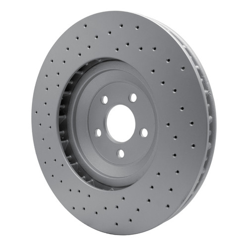 R1 16-18 Ford Mustang Left Front Drilled GeoSPEC Coated Rotor