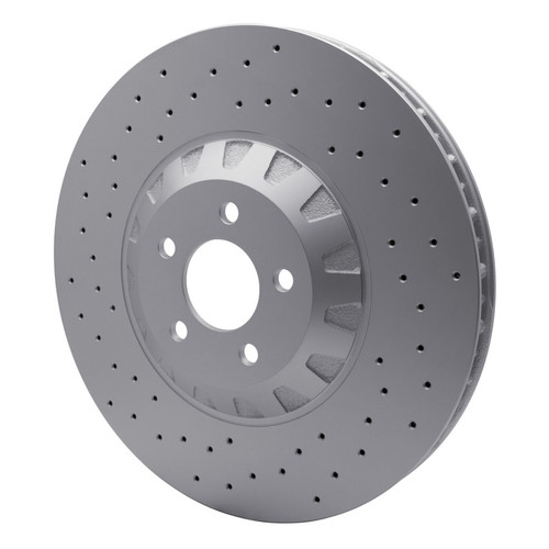 R1 16-18 Ford Mustang Right Front Drilled GeoSPEC Coated Rotor
