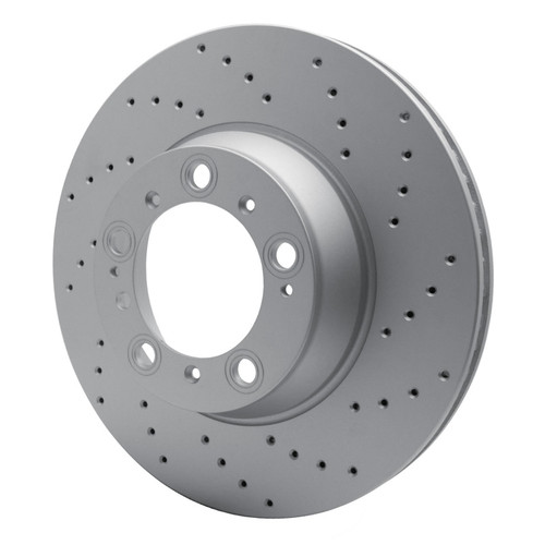 R1 99-23 Porsche 911 Left Rear Drilled GeoSPEC Coated Rotor