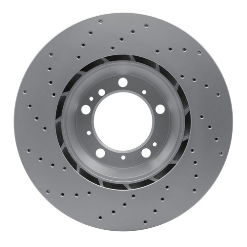 R1 99-23 Porsche 911 Left Rear Drilled GeoSPEC Coated Rotor