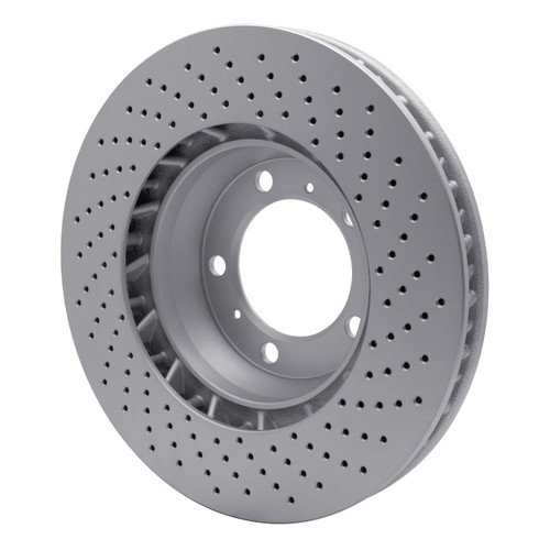 R1 99-23 Porsche 911 Left Front Drilled GeoSPEC Coated Rotor