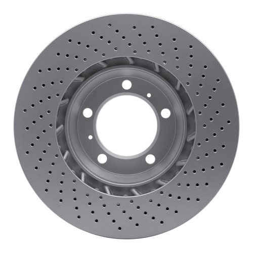 R1 99-23 Porsche 911 Left Front Drilled GeoSPEC Coated Rotor