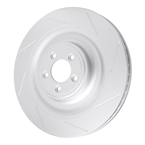 R1 08-09 Jaguar XKR Left Front Slotted GeoSPEC Coated Rotor