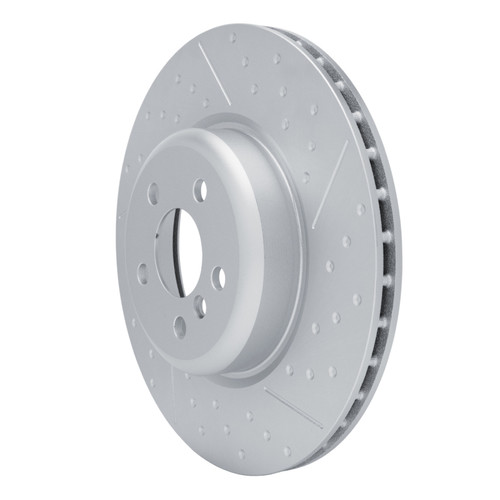 R1 20-25 BMW 430I Right Rear Dimpled & Slotted GeoSPEC Coated Rotor