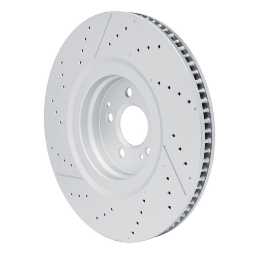 R1 21-25 Mercedes-Benz GLE53 AMG Rear Drilled & Slotted GeoSPEC Coated Rotor