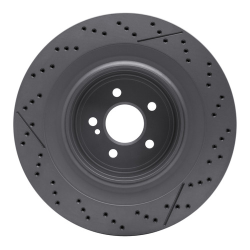 R1 10-18 Mercedes-Benz CLS63 AMG Rear Drilled & Slotted GeoSPEC Coated Rotor