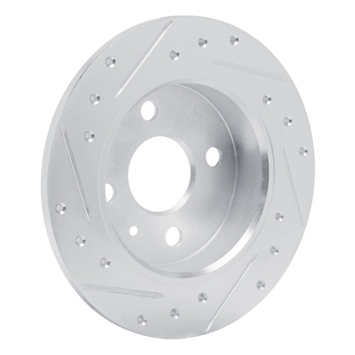 R1 00-05 Chevrolet ASTRA (Mexico) Rear Left Drilled & Slotted Silver Brake Rotor