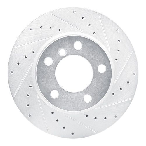 R1 12-20 BMW 118i (Mexico) Front Right Drilled & Slotted Silver Brake Rotor