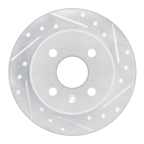 R1 00-05 Chevrolet ASTRA (Mexico) Rear Right Drilled & Slotted Silver Brake Rotor