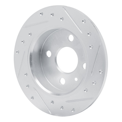 R1 00-05 Chevrolet ASTRA (Mexico) Rear Right Drilled & Slotted Silver Brake Rotor