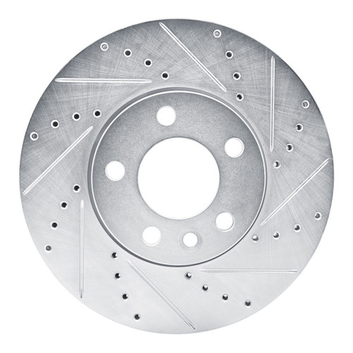 R1 10-24 Volkswagen TRANSportER (Mexico) Front Right Drilled & Slotted Silver Brake Rotor