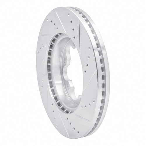 R1 03-06 Renault Laguna (Mexico) Front Left Drilled & Slotted Silver Brake Rotor