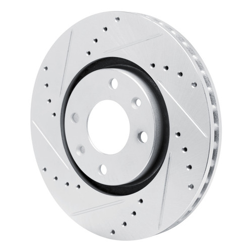 R1 03-25 Peugeot Partner (Mexico) Front Left Drilled & Slotted Silver Brake Rotor